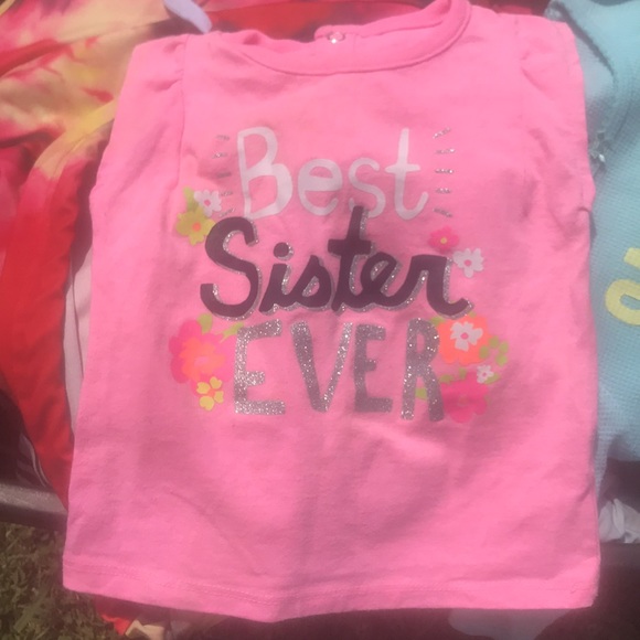 Jumping Beans Pink "Best Sister Ever" Tank Top 12M - Picture 1 of 3